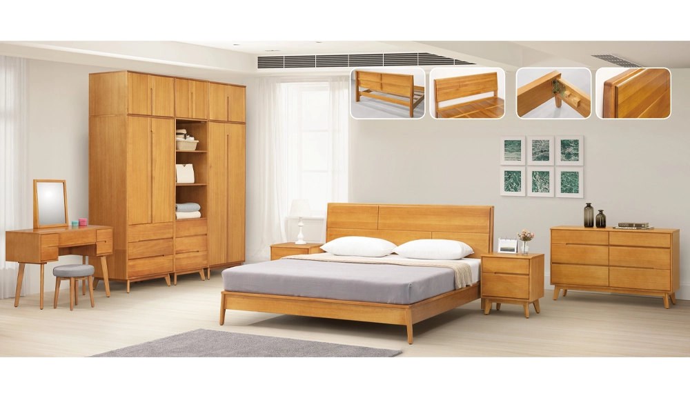 米娜淺柚木色衣櫥組