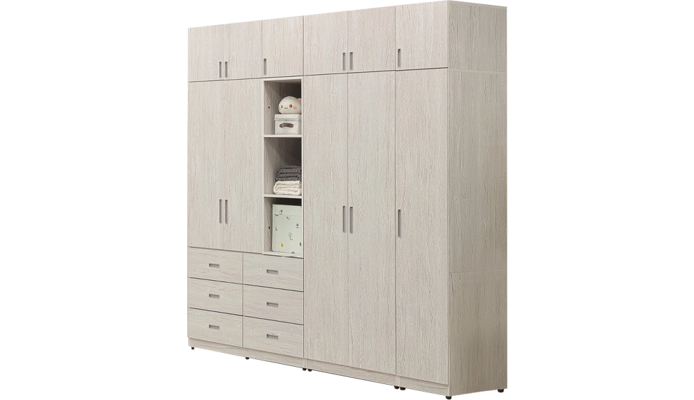 艾薇兒淺橡木衣櫥組(含被櫥櫃)