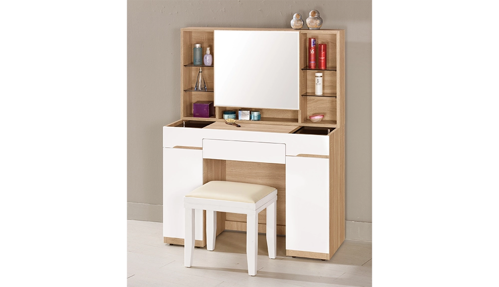 伯妮斯3.3尺化妝台(全組)