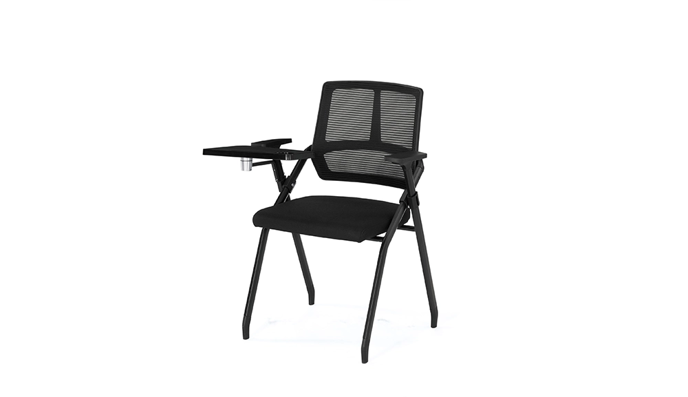 荷普培訓椅(黑色)(布)(附寫字板)