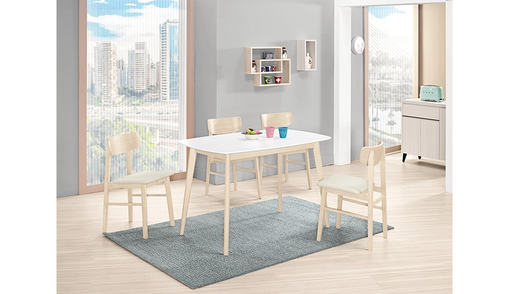 妮克絲4尺餐桌(洗白色)