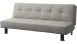 波特淺灰色皮沙發床