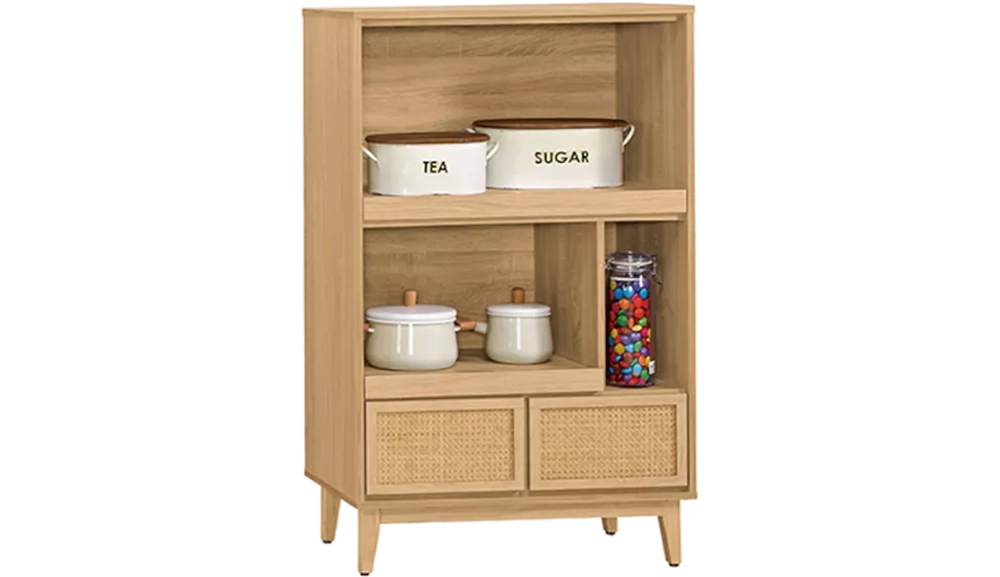 奈良原木色藤編3X4尺收納櫃