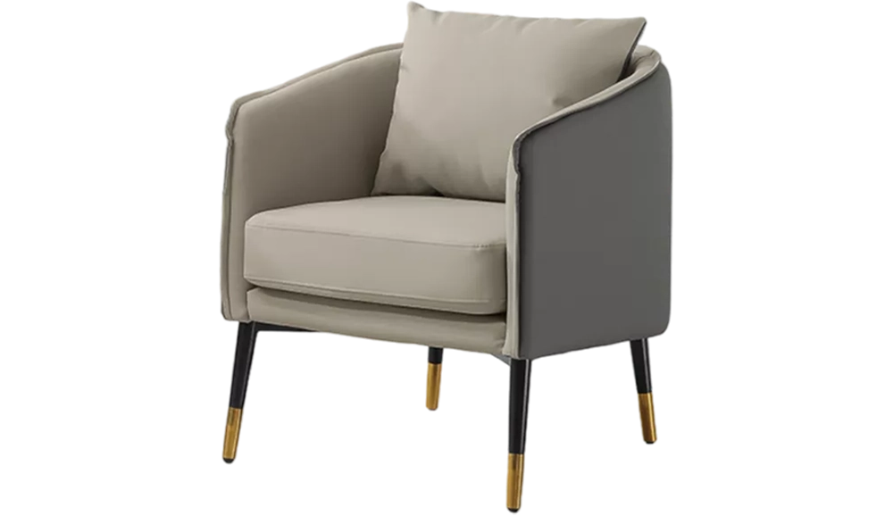 艾娃雙色皮鐵腳椅