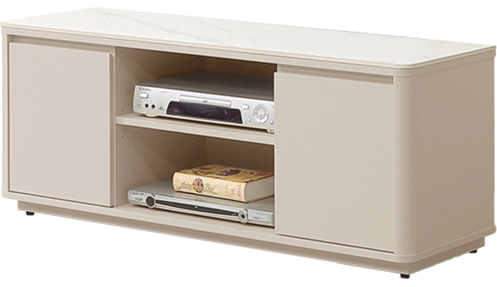 奶油風岩板電視櫃