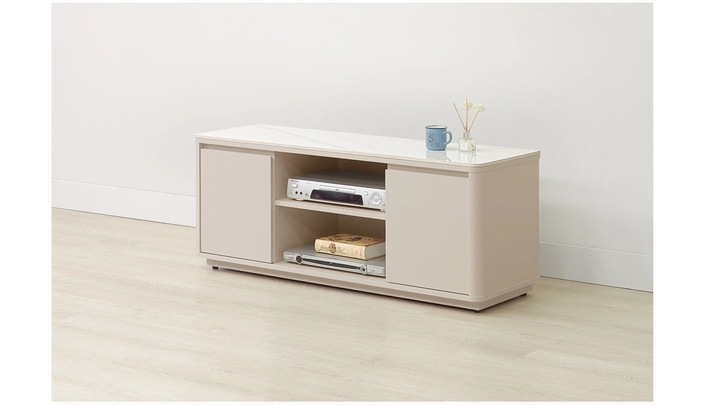 奶油風岩板電視櫃