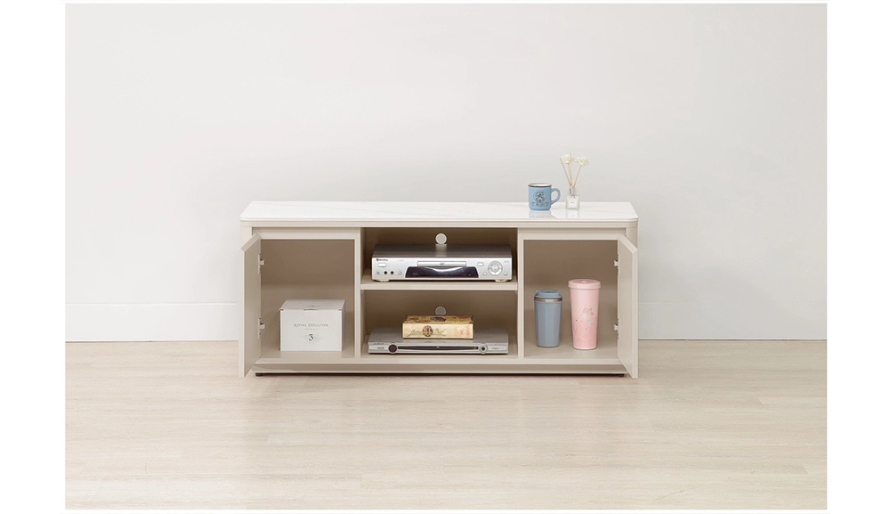 奶油風岩板電視櫃