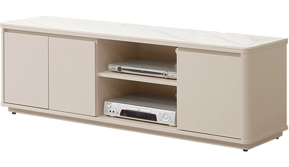 奶油風岩板電視櫃