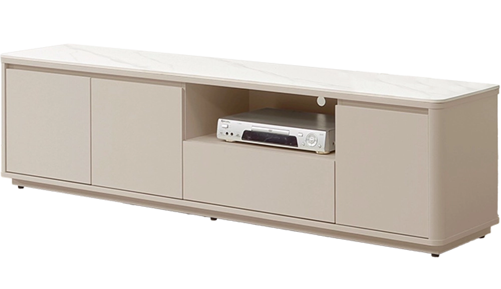 奶油風岩板電視櫃