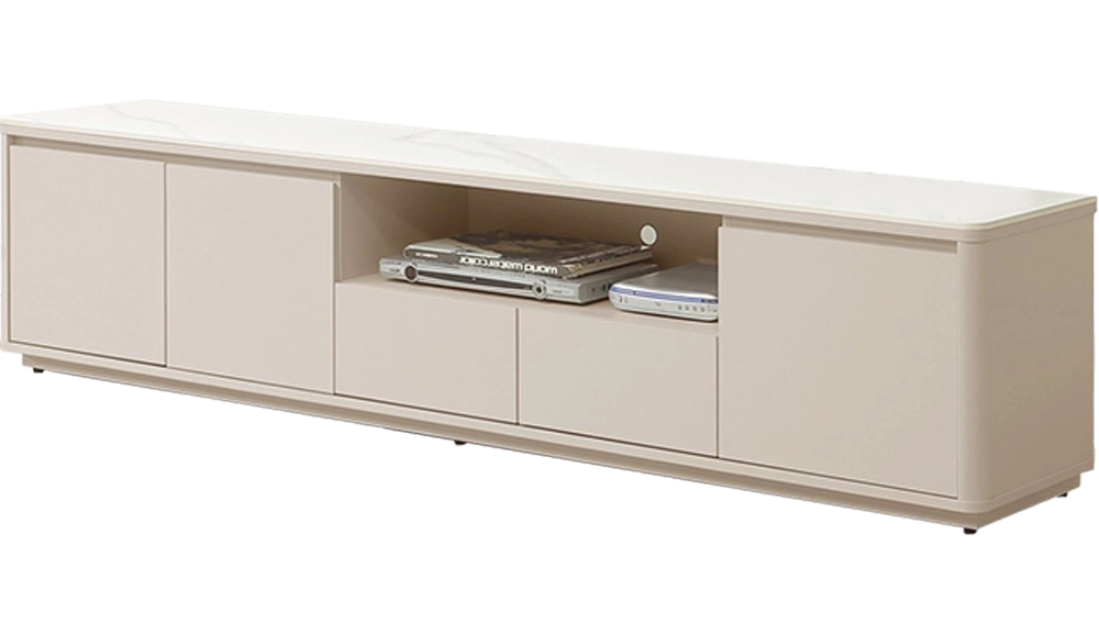 奶油風岩板電視櫃