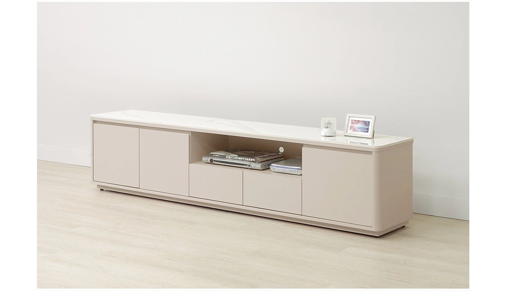 奶油風岩板電視櫃