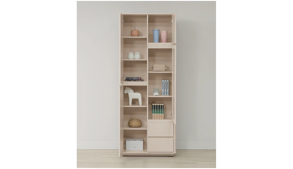 奶油風2.6尺書櫃