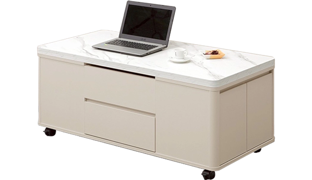 奶油風升降大茶几