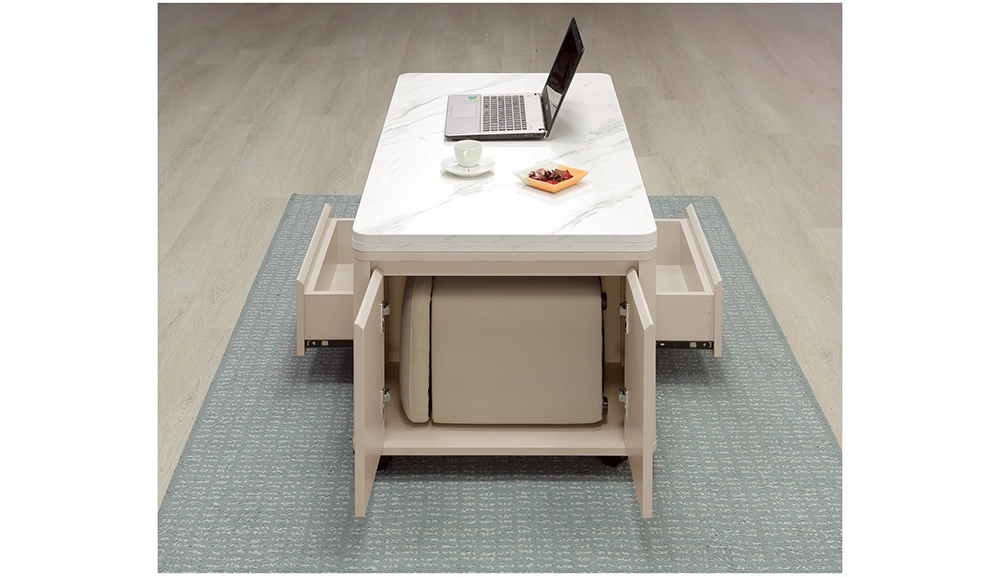 奶油風升降大茶几