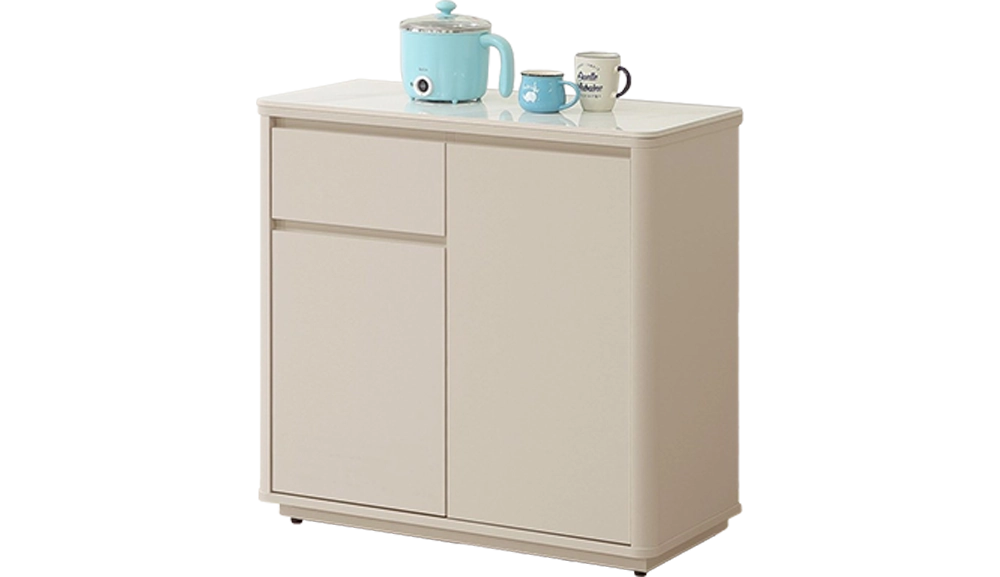 奶油風岩板餐櫃