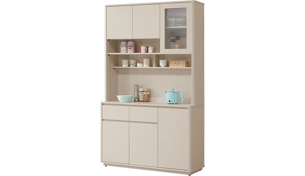 奶油風岩板餐櫃