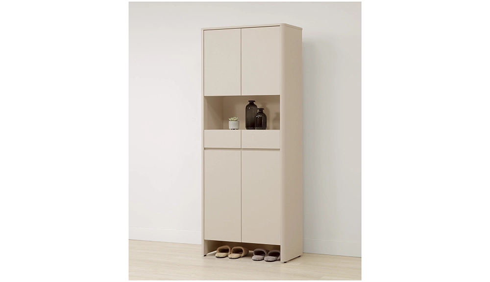 奶油風2.6尺二抽玄關鞋櫃