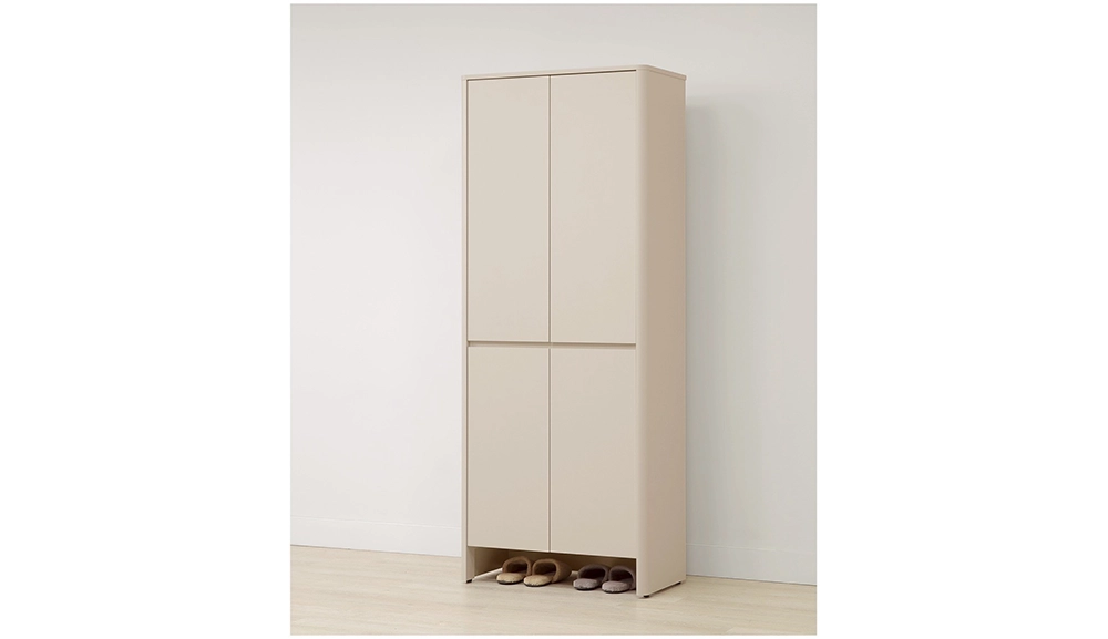 奶油風2.6尺四門玄關鞋櫃