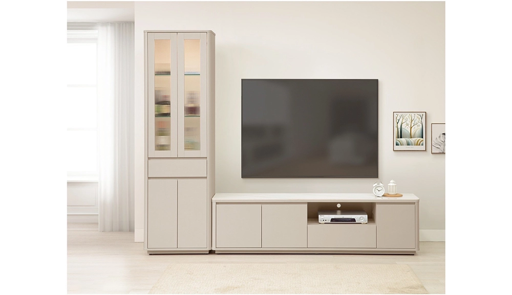 奶油風2尺展示櫃