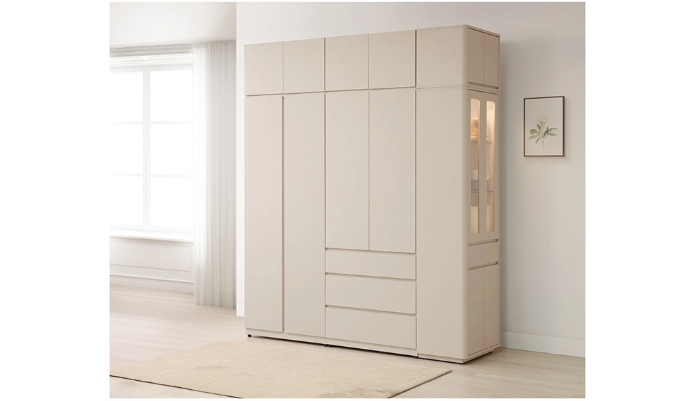 奶油風2.6尺三抽衣櫃