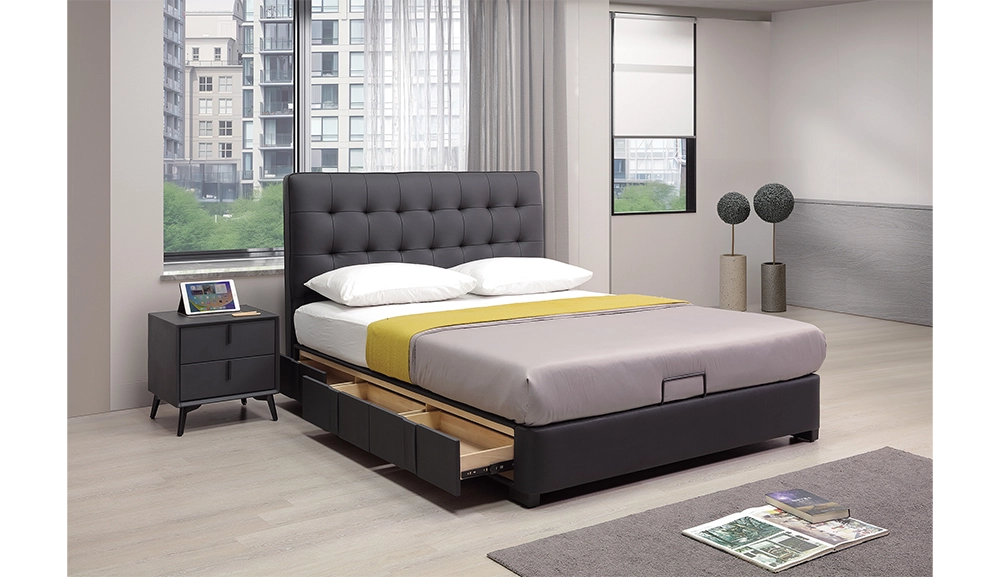 華格夫半牛皮三抽床台