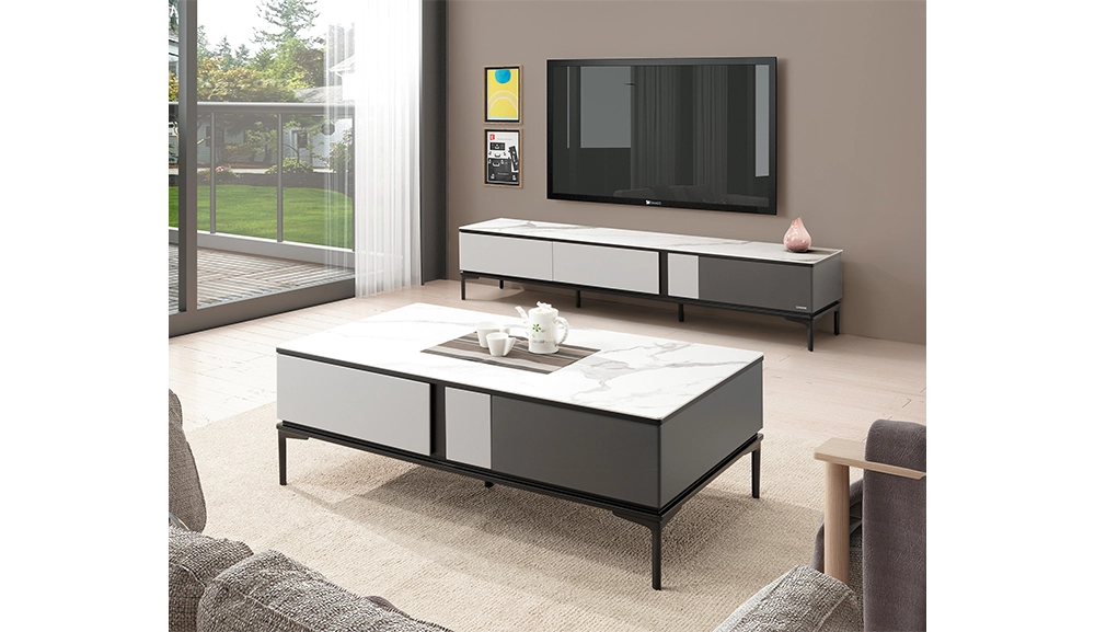 路喜斯岩板大茶几