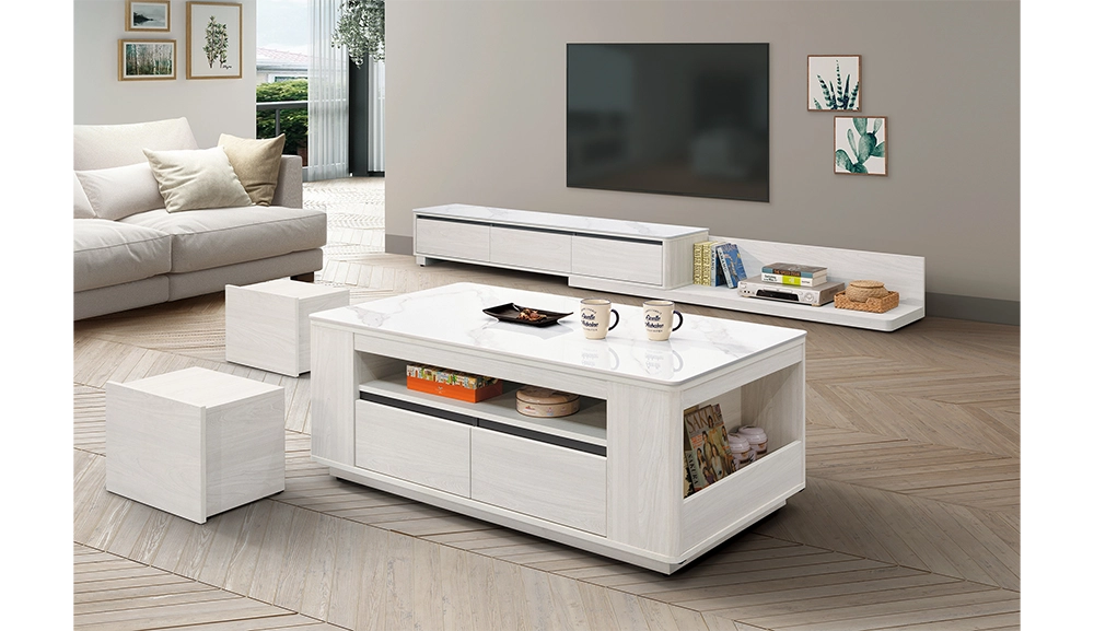 卡森4.3尺岩板功能大茶几