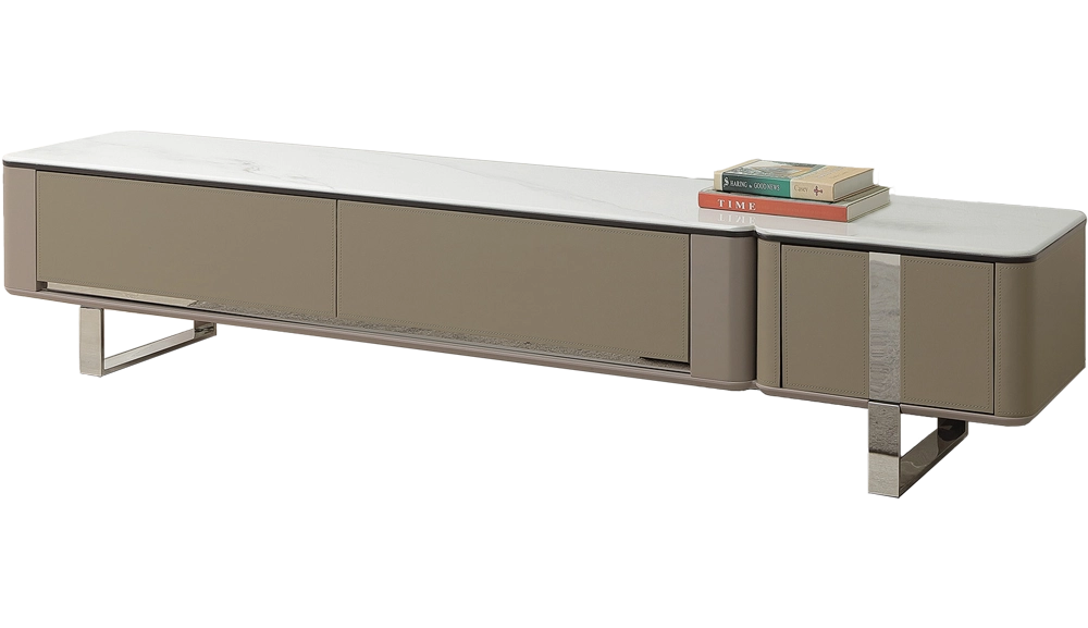 安德爾6.6尺馬鞍皮石面長櫃