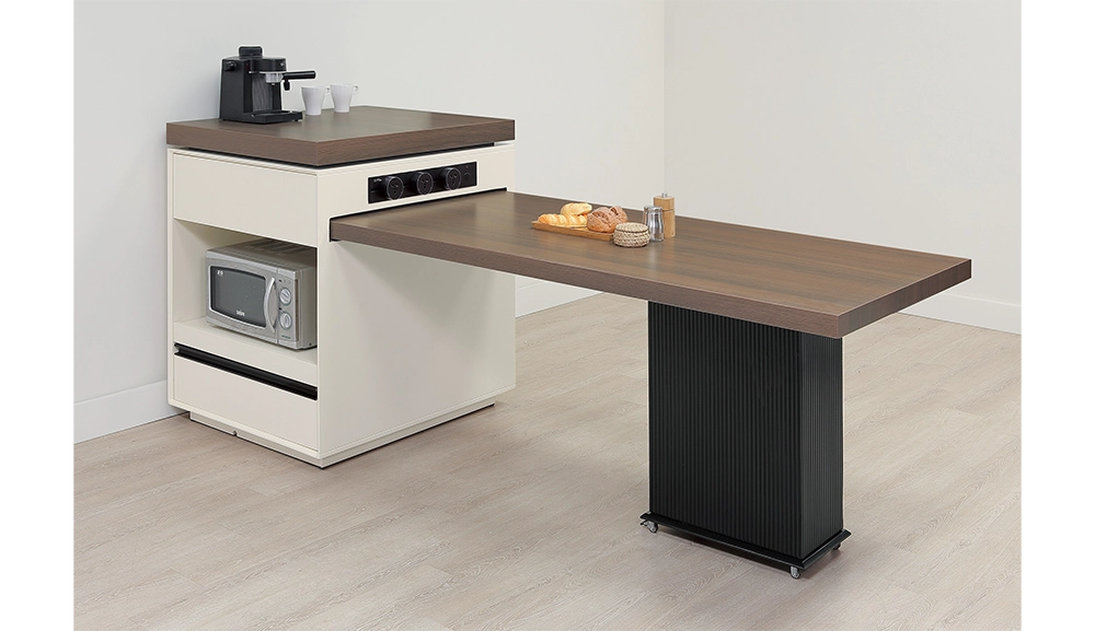 蓋諾7尺岩板伸縮島台桌