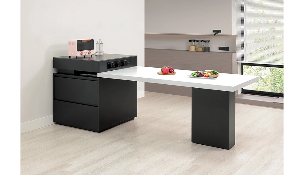 萊斯6.8尺岩板伸縮島台桌