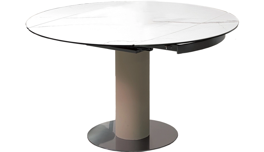 珊卓4尺複合陶板伸縮圓餐桌