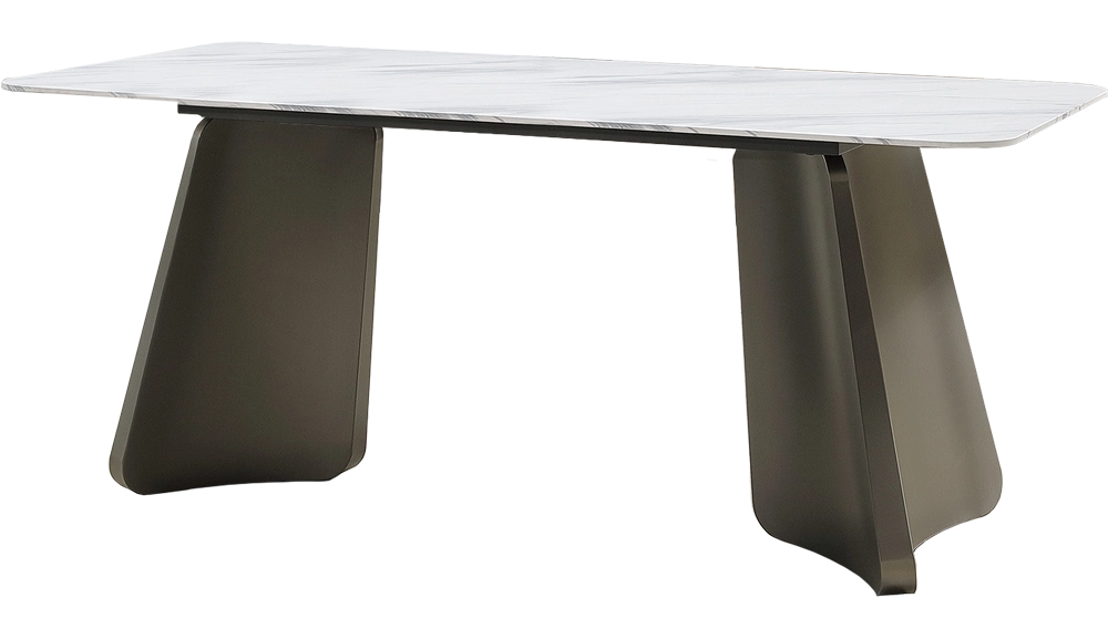 魯道夫6尺比利白通體岩板餐桌