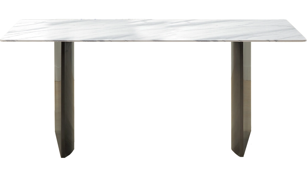 克勞斯比利白通體岩板餐桌