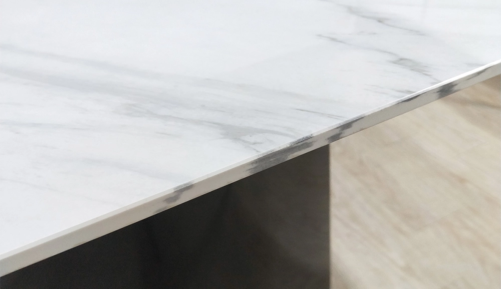 克勞斯比利白通體岩板餐桌