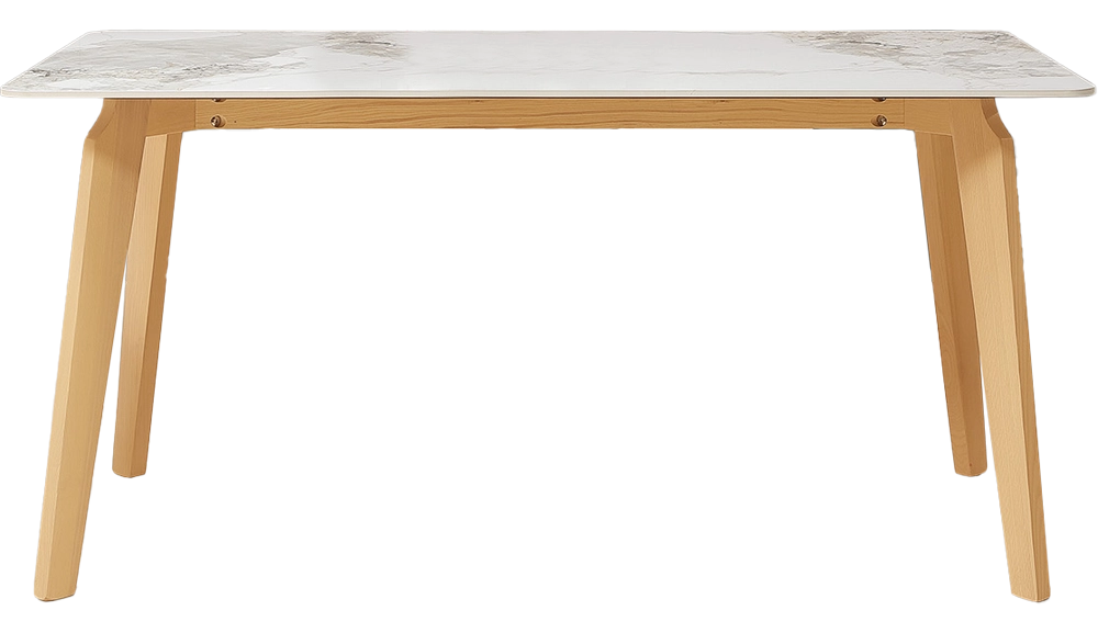 萊瑞原木岩板餐桌