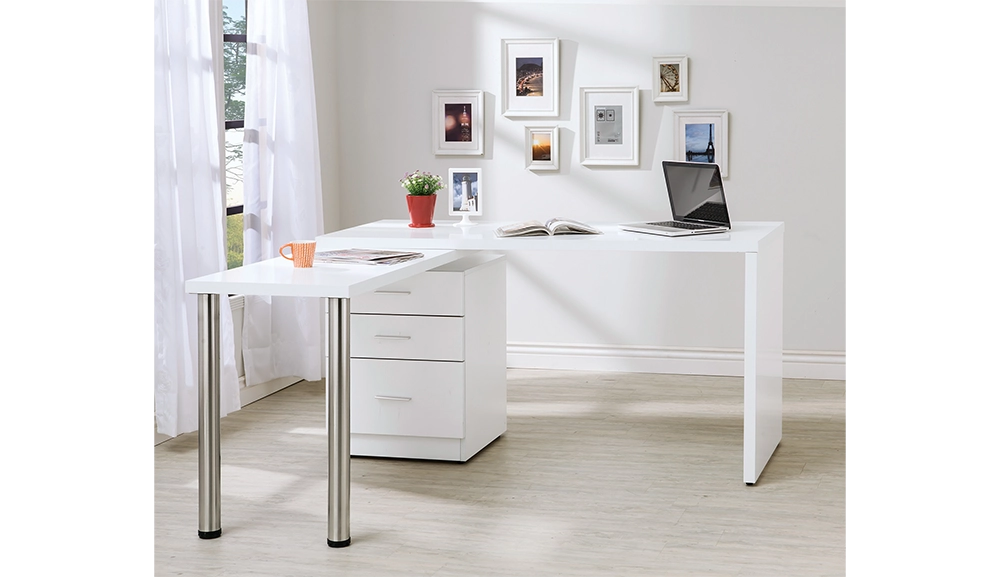 艾美白色4.8尺旋轉功能桌