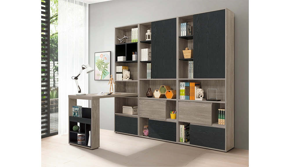 佩芮h型活動書櫥桌組