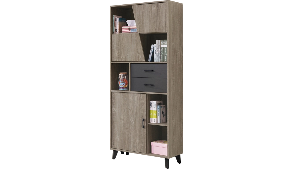 奧蘭多2.7尺系統式書櫃