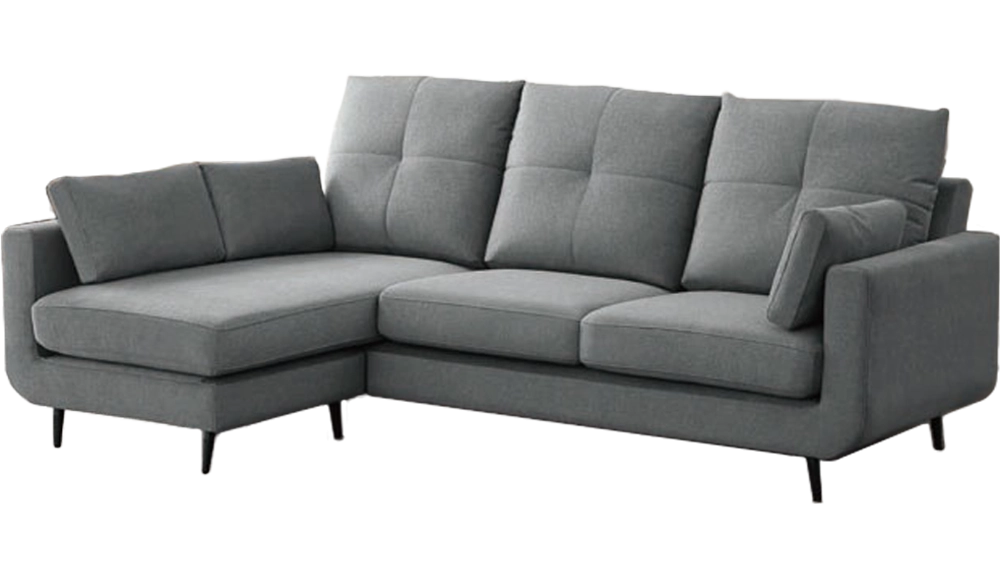 金吉拉L型灰色貓抓布沙發