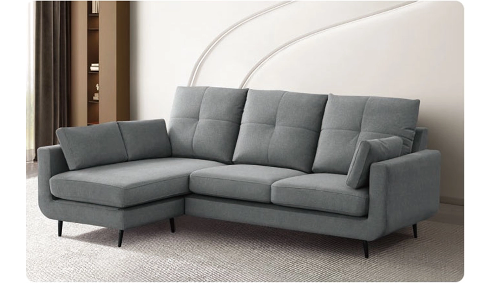 金吉拉L型灰色貓抓布沙發