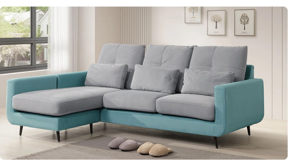 菲尼斯L型棉麻布沙發