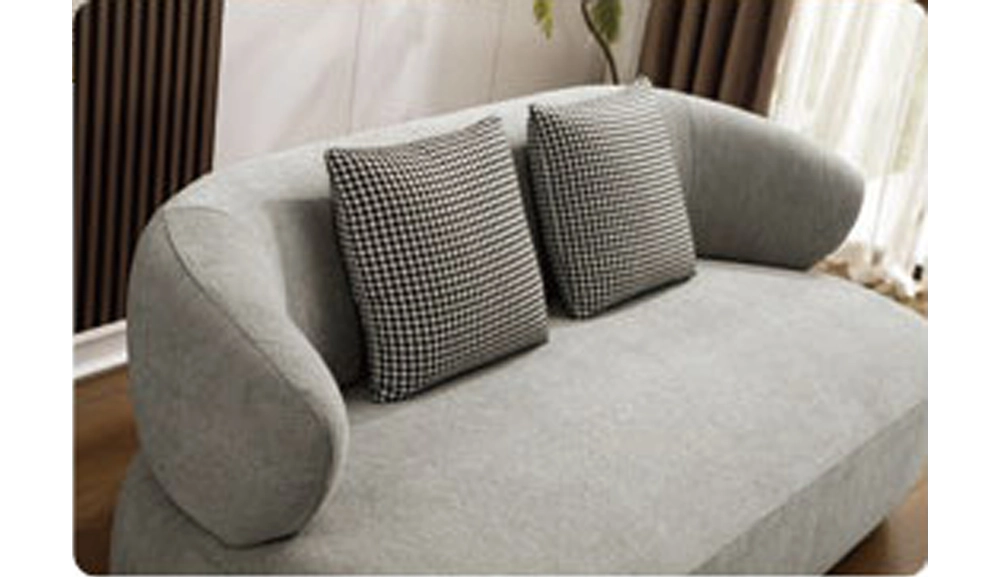 月亮灰色布花瓣沙發