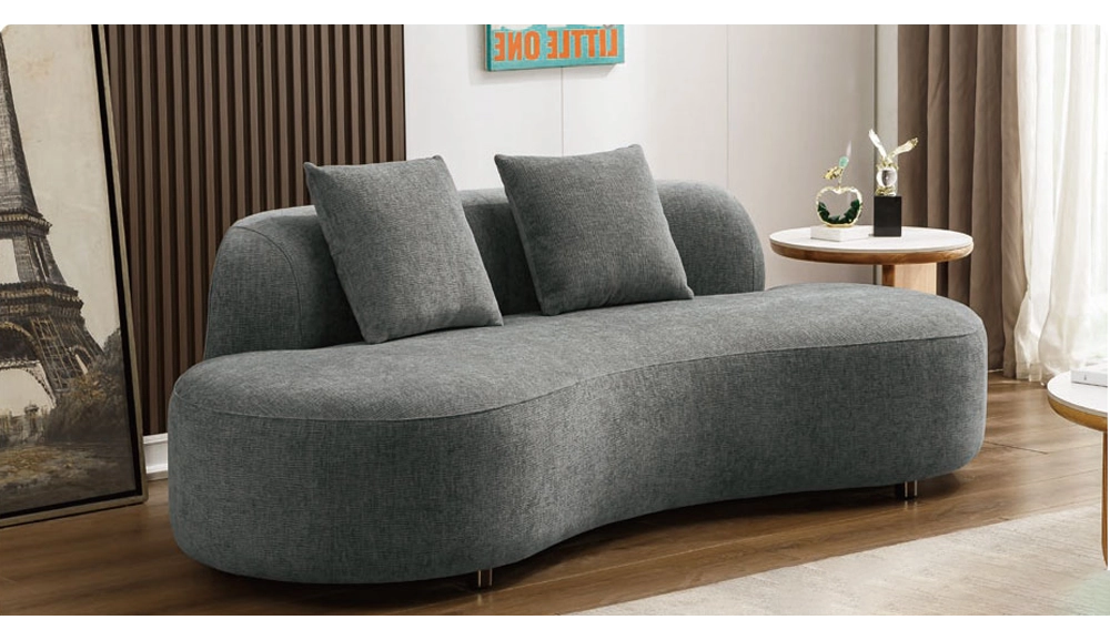 旺角灰色布花瓣沙發