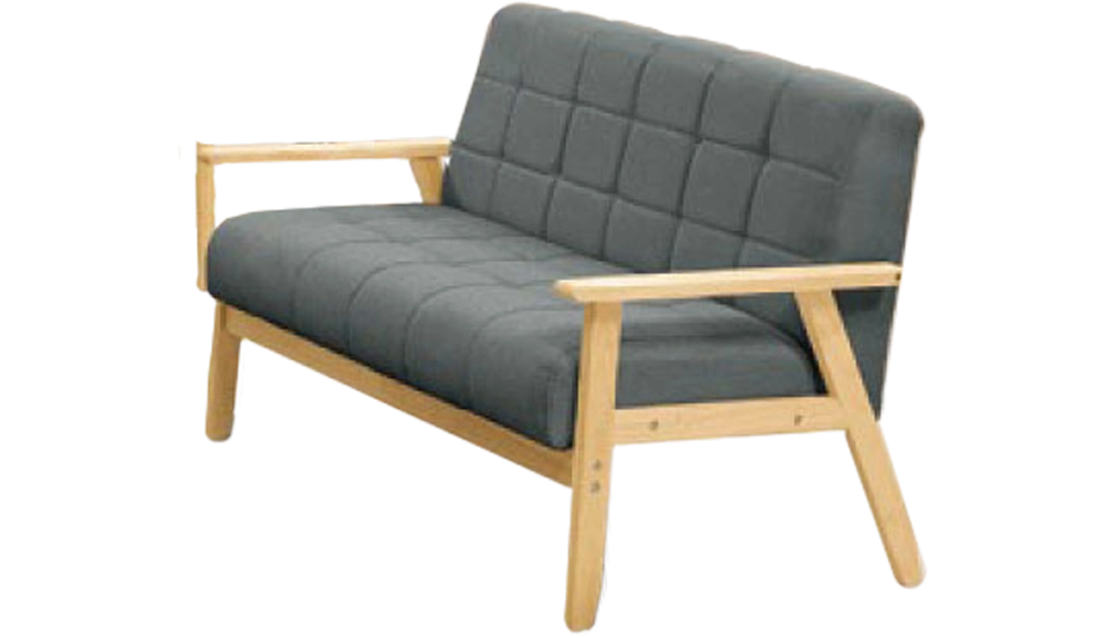 藤野深灰布沙發椅