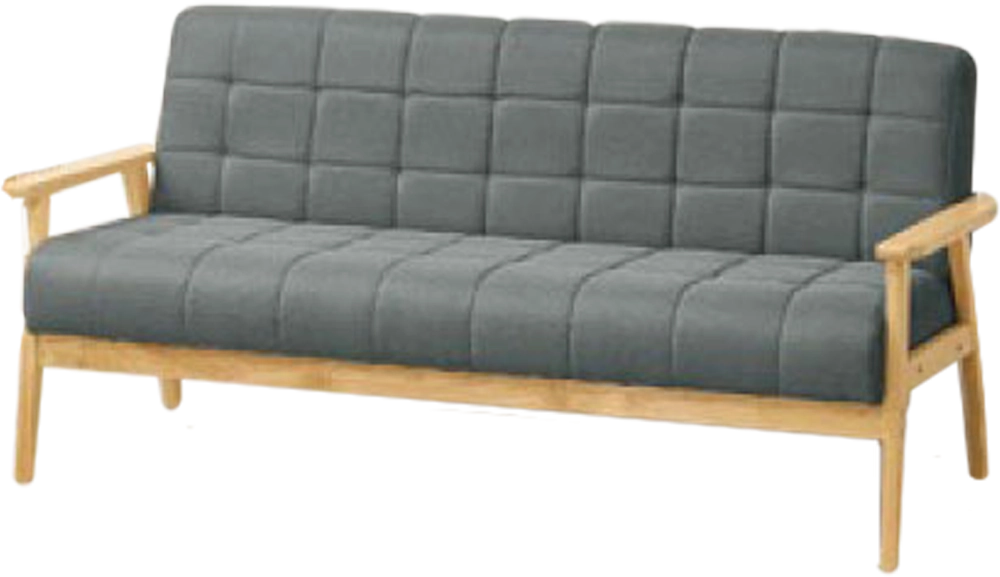 藤野深灰布沙發椅