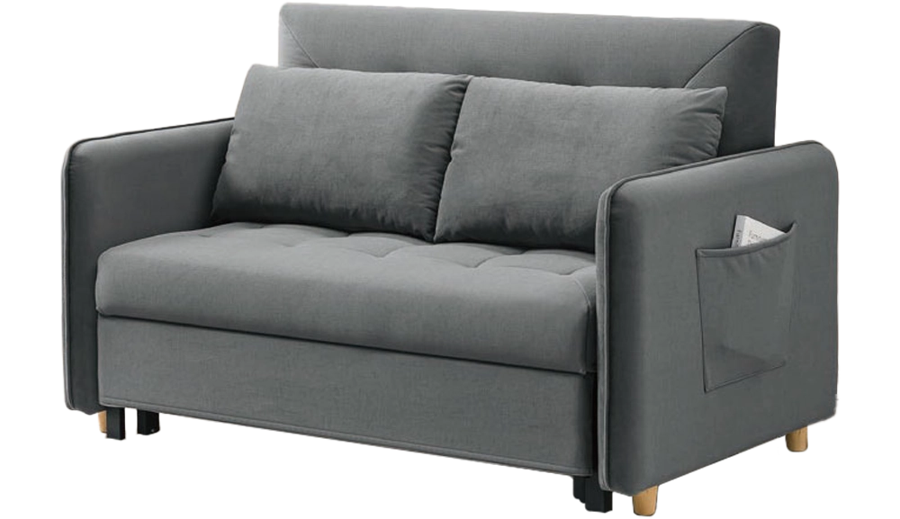 多倫多灰色布面沙發床