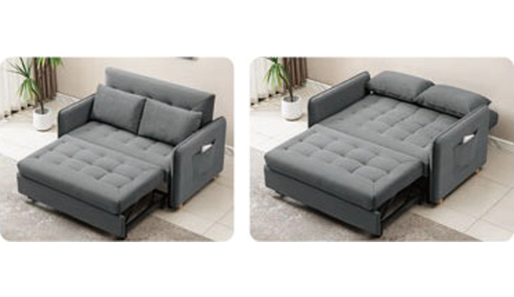 多倫多灰色布面沙發床