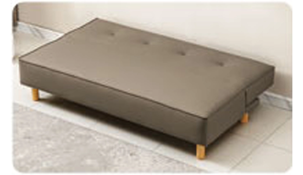 逗點淺咖色皮沙發床