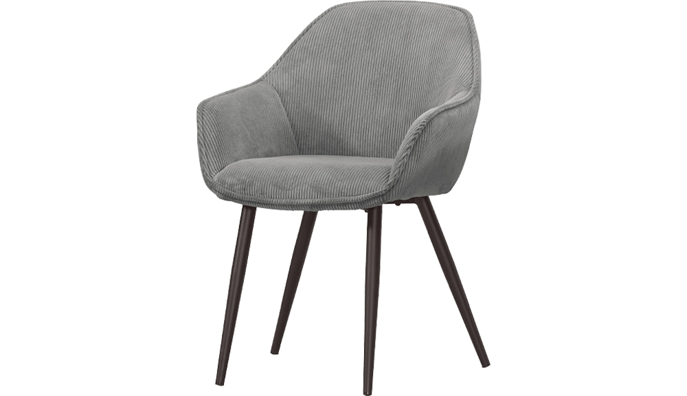 吉蒂餐椅(灰色布)(五金腳)