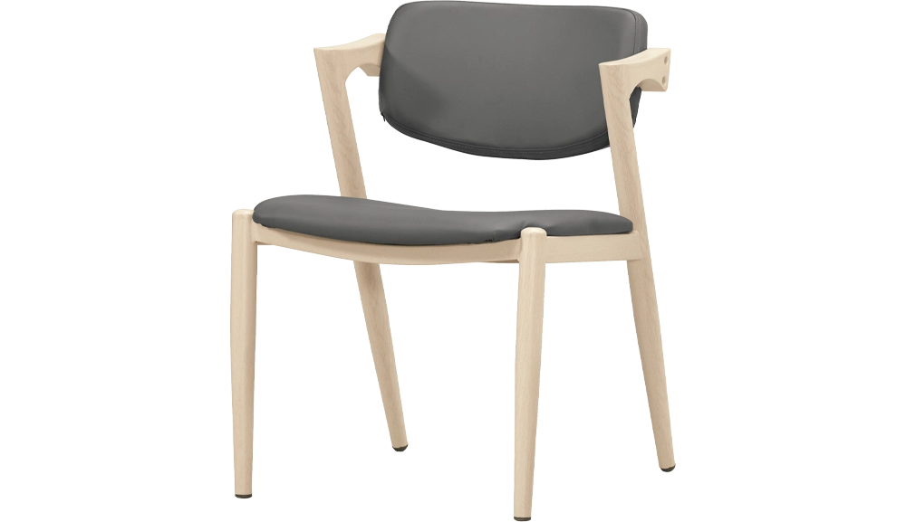 達倫餐椅(灰皮)(五金腳)